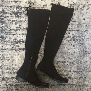Thigh high black boots